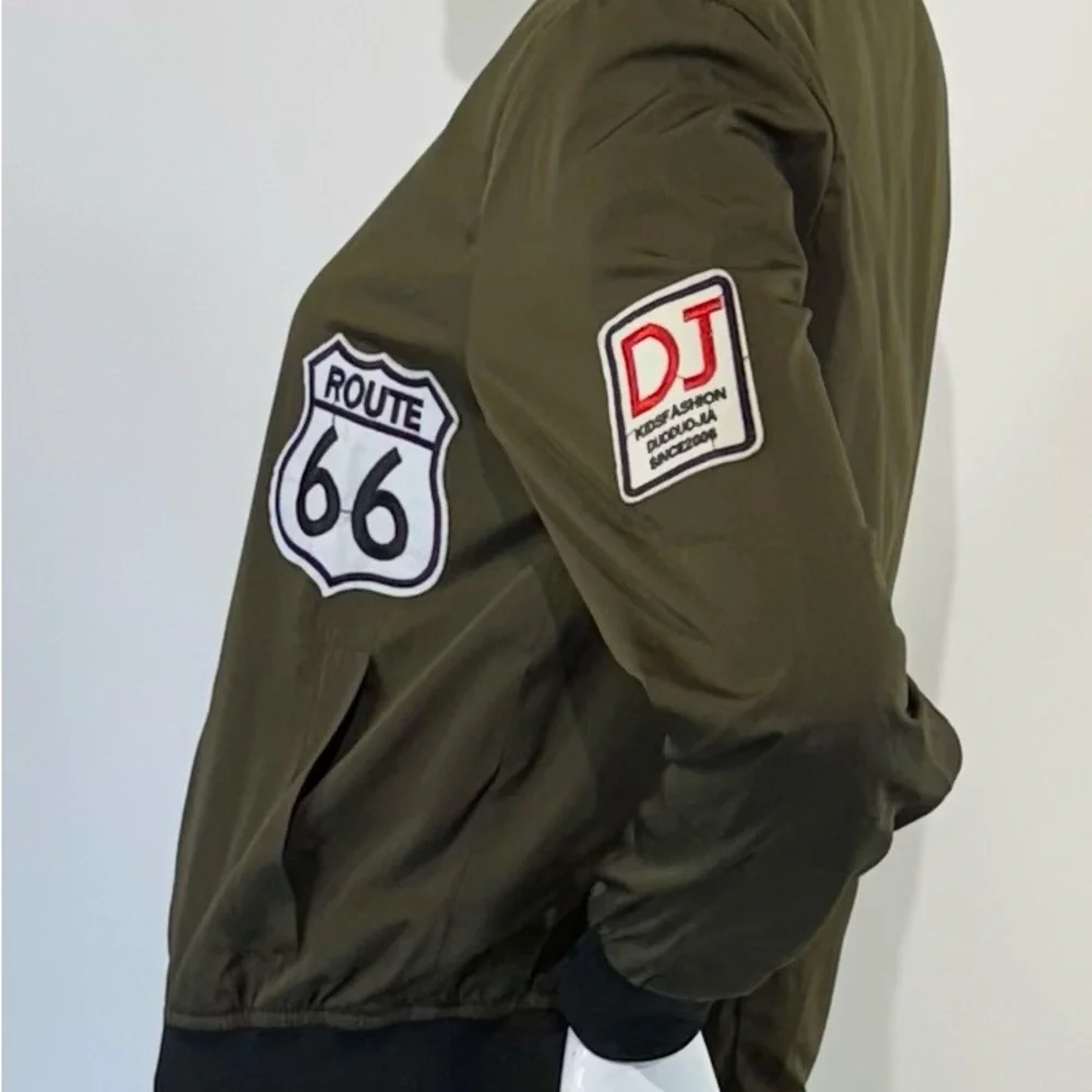 Vintage CASTING LA Olive Green Route 66 Bomber Jacket Never Been Worn Size: M